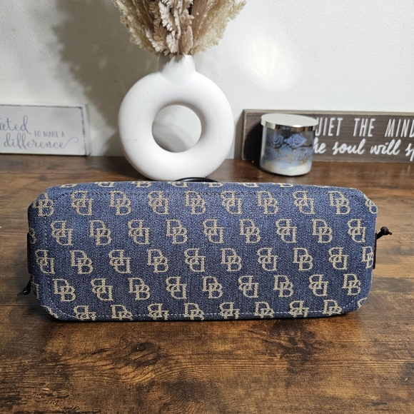 Dooney & Bourke Denim Monogram Handbag - Picture 4 of 14